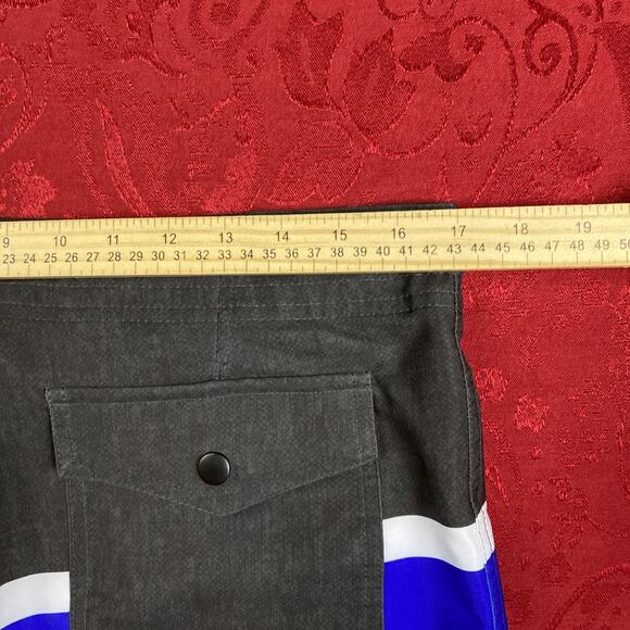 Old Navy California Men 32 BLK Blue Gray Board Shorts Swim Trunks - Picture 6 of 8